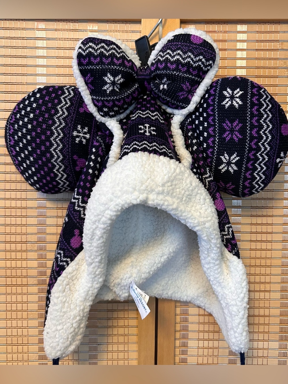 Tokyo Disney Mickey Minnie Winter Hat Purple